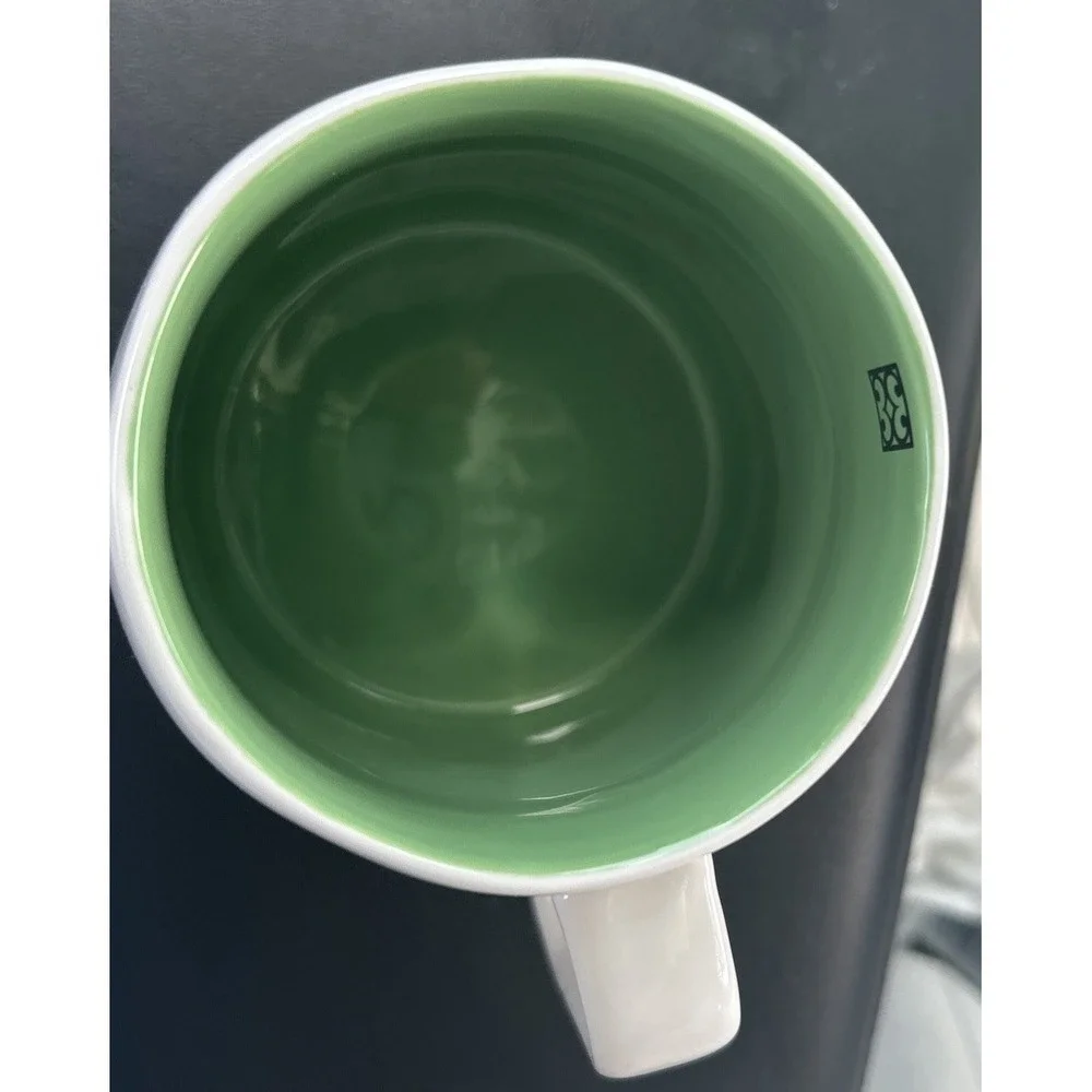 Mary Square Pink Nutcracker 19 Oz, Organic Mug. Pink Soldier, Green Interior